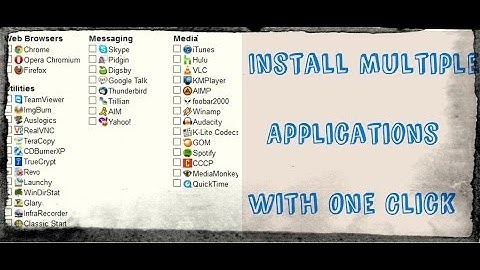 Install Multiple Applications With Single Click In Windows