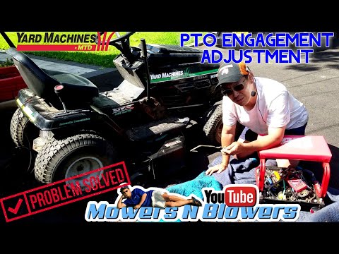 FREE YARDMACHINES MTD LAWN TRACTOR MOWER DECK BELT INSTALLATION PTO ENGAGEMENT ADJUSTMENT KEEPER FIX