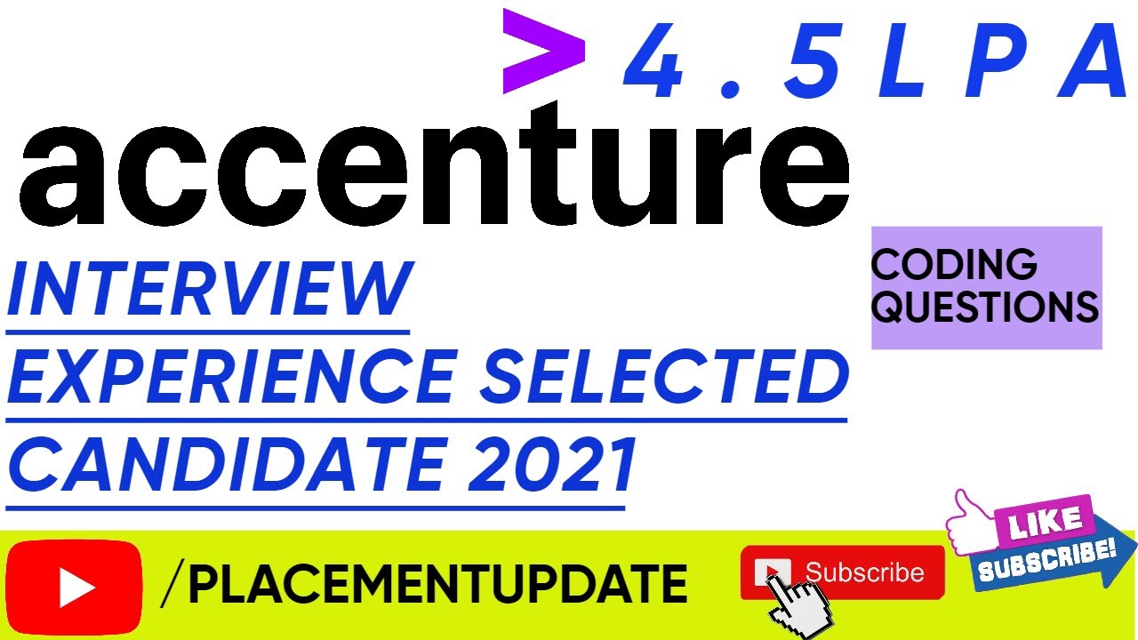 Accenture Interview experience selected candidate batch 2021 #accenture ...