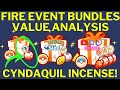 Fire week event bundles analysis  get cyndaquil incense or fire stone pokemonsleep