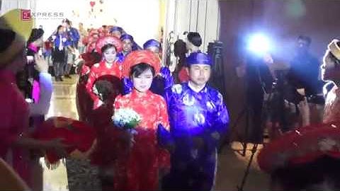 100 cặp đôi rạng rỡ trong lễ cưới tập thể ở Sài Gòn