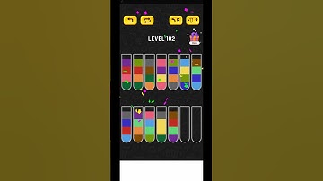 Water Sort Puzzle Level 102 Walkthrough #shorts #watersortpuzzle