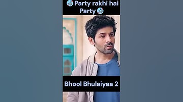 🤣Party rakhi hai Party🤣 || Bhool Bhulaiyaa 2 Comedy scene Kartik Aaryan, Kiara Advani & Tabu