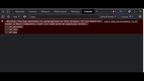 The tag is unrecognized in browser If you render a React component start  name with uppercase letter