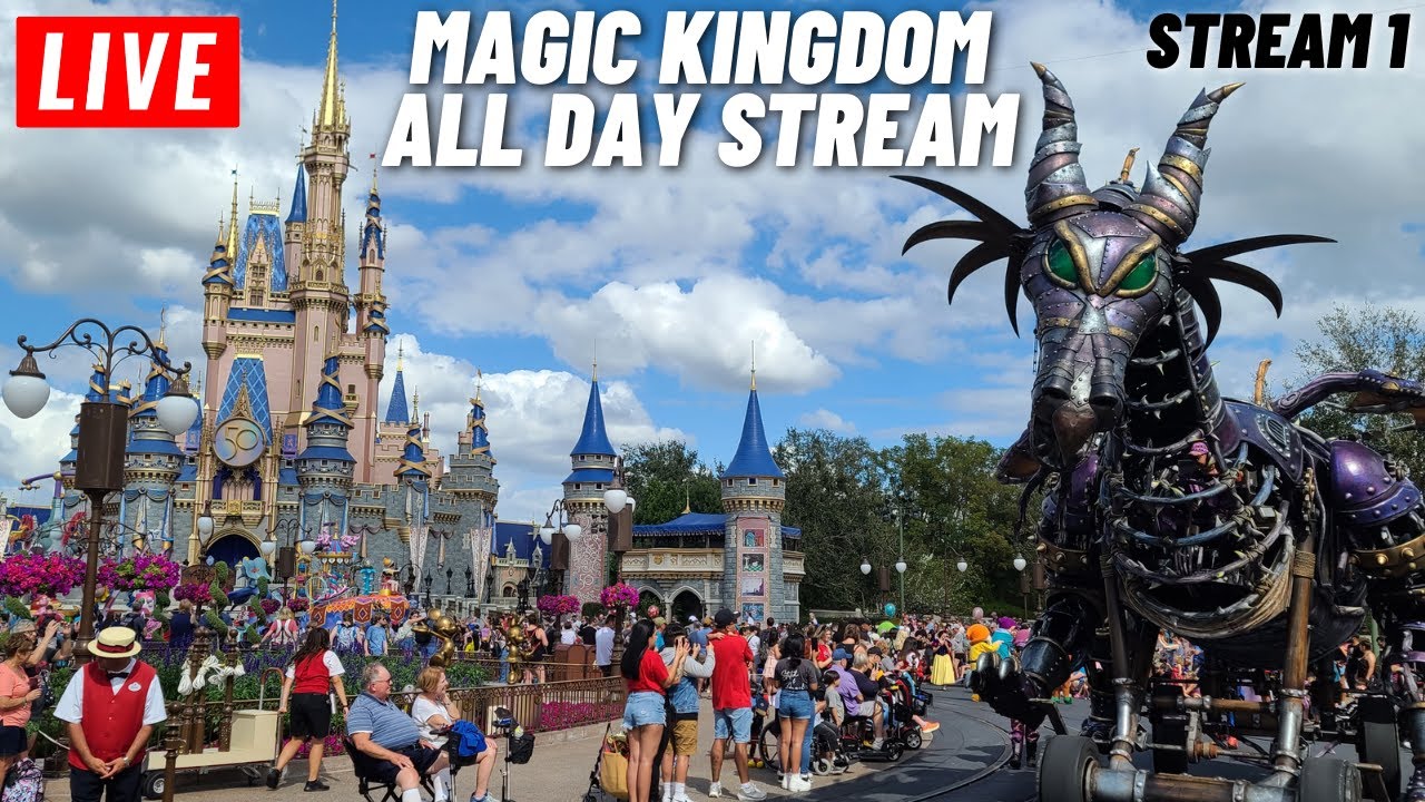 🔴 LIVE: Magic Kingdom All Day Saturday Stream for Rides, Shows and Fireworks come join us part 1