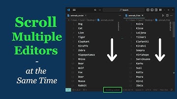 VS Code: Locked Scrolling