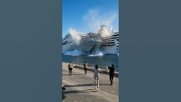 Thumbnail of Unexpected Crash — Two Cruise Ships Cross Paths Near the Port!