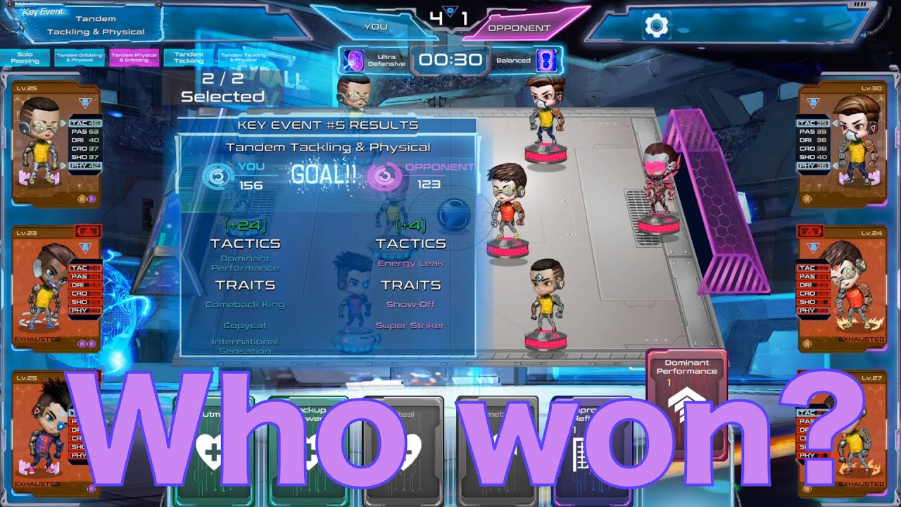 Complete domination then Cyball's server decides who will win