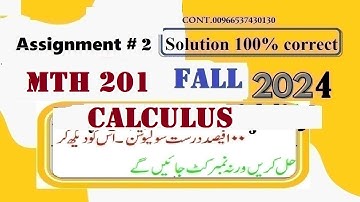 mth201 assignment 2 solution fall 2024|mth201 assignment 2 2024