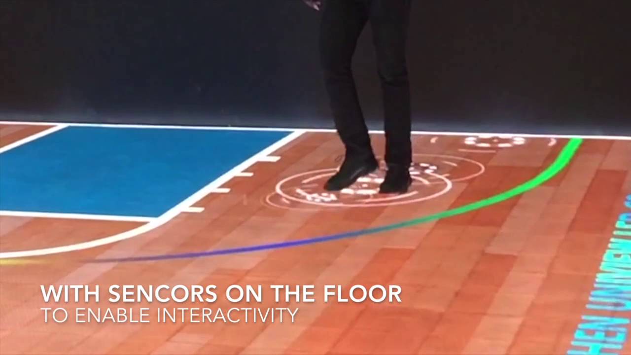 BasketBall Floor Interactive LED display YouTube