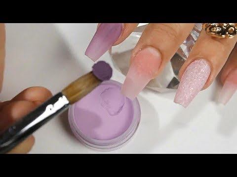 Uñas Acrílicas Moraditas Cortitas En Punta Ballerina