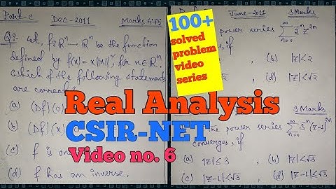 CSIR-NET 100+ solved problem video series|| video no. 6||