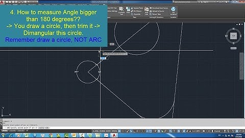 Tip for Autocad - How to DIM angle bigger than 180 deg, Fillet with radius = 0, midle of 2 point