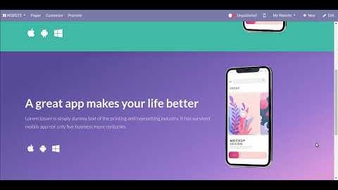 Mobile Apps Snippets Odoo, Apps Blocks Odoo