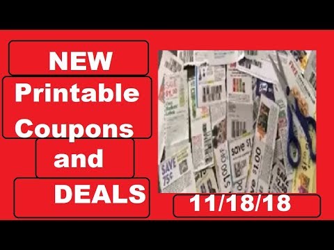 NEW Printable Coupons AND Deals!- 11/18/18