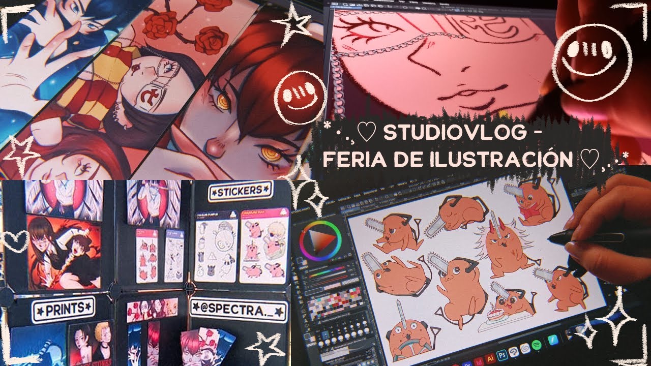 *•.¸♡  Mi primera feria de ilustración | Studiovlog | Spectra + CONCURSO ♡¸.•*