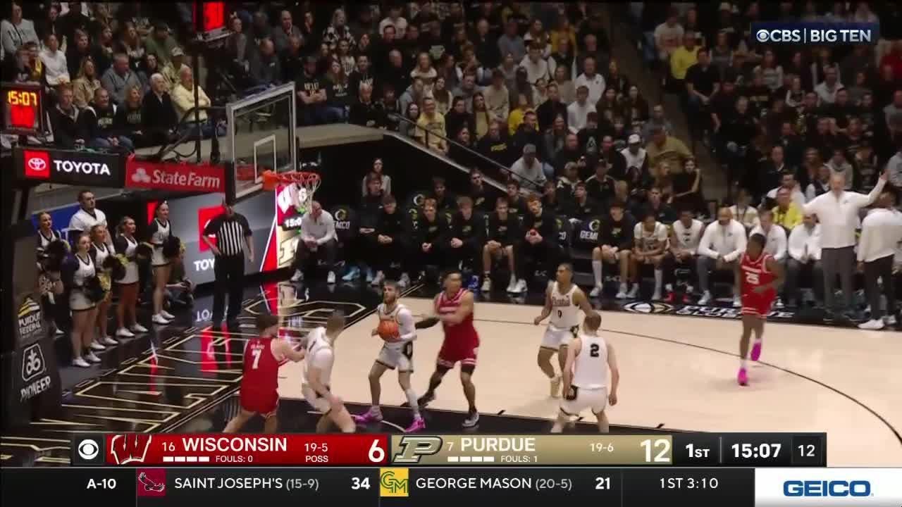 Highlights at Purdue || Wisconsin Basketball || Feb. 15, 2025