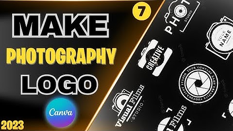 How to Create a Stunning Photography Logo in Canva|canva tutorial|