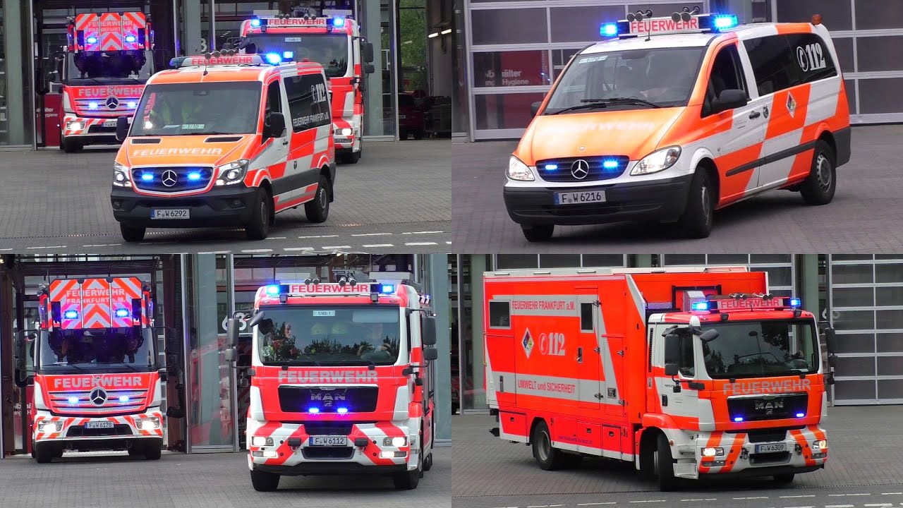 Einsatzreicher Abend feuerwache 1 Frankfurt am Main - Einsatzfahrten Feuerwehr und Rettungsdienst