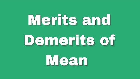 Merits and demerits of Mean #statistics #class9math #class10maths