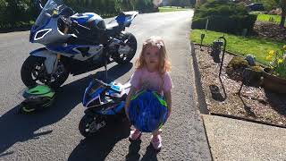 My Granddaughter and I Race Our BMW HP4’s!! #bmws1000rr #cute