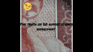 Truth of 20 Rupees note Science experiment !#shorts