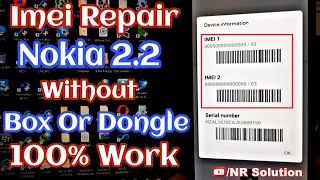 imei Repair Nokia 2.2 TA-1188 Without BoX And Dongle 100% Work By MTK Free Tool