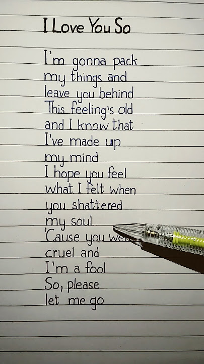 the walters i love you so lyrics