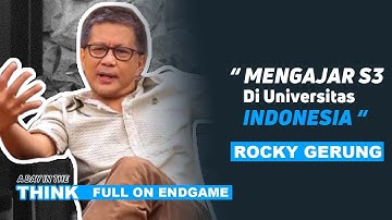 Mengajar S3 diUniversitas indonesia. Rocky Gerung