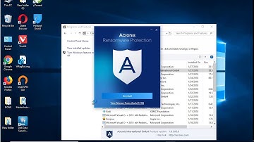 Uninstall Acronis Ransomware Protection on Windows 10 Fall Creators Update