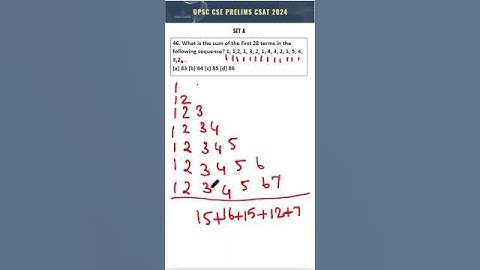 UPSC CSE Prelims - CSAT 2024 Q.46. What is the sum #upscaptitude #upsccsat