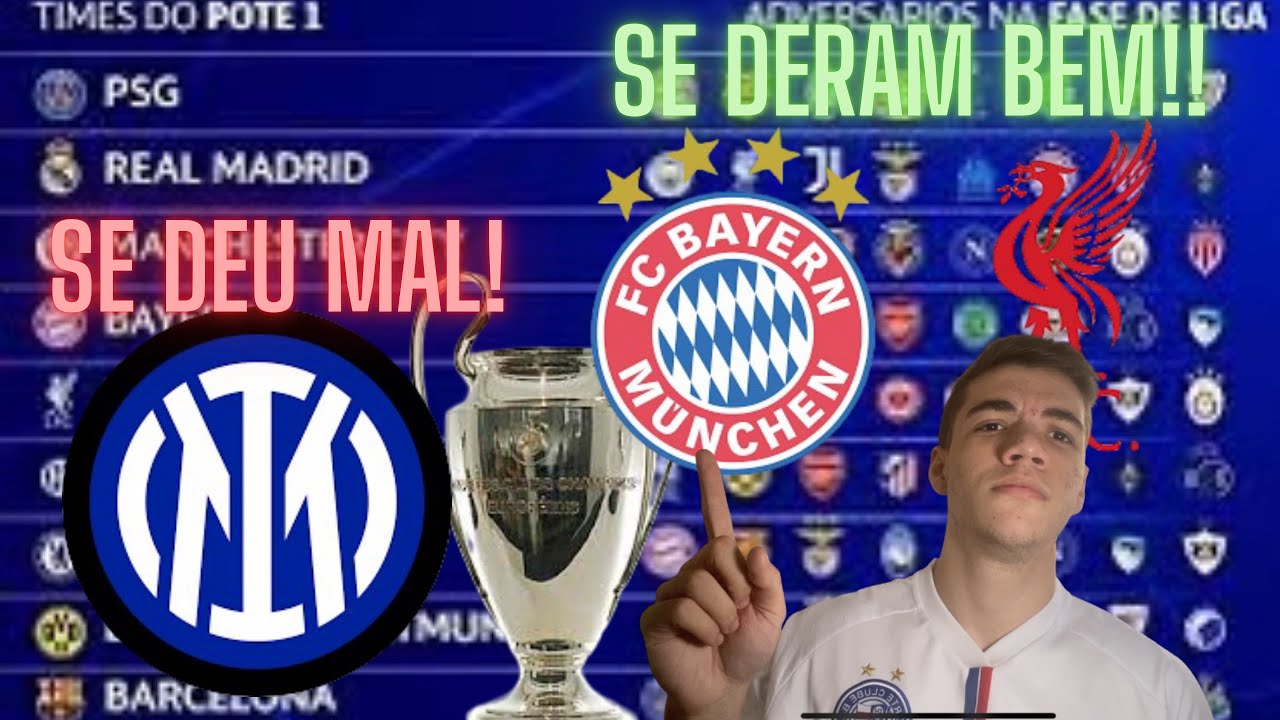 SORTEIO DA FASE DE LIGA DA CHAMPIONS! ANALISANDO A TABELA DE CADA TIME ...