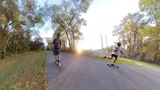 Golden Hour During a 100Mile Longboard Ride