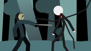 Slenderman Vs Jason Voorhees - Alternate Ending - Stick Nodes Animation