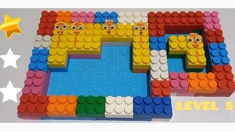 Numberblocks tetris puzzle Lvl 5 game in real life - too many threes.