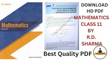 Maths by R. D. Sharma Class 11th With PDF Chapter 7 Values Of Trigonometric Functions At Sum