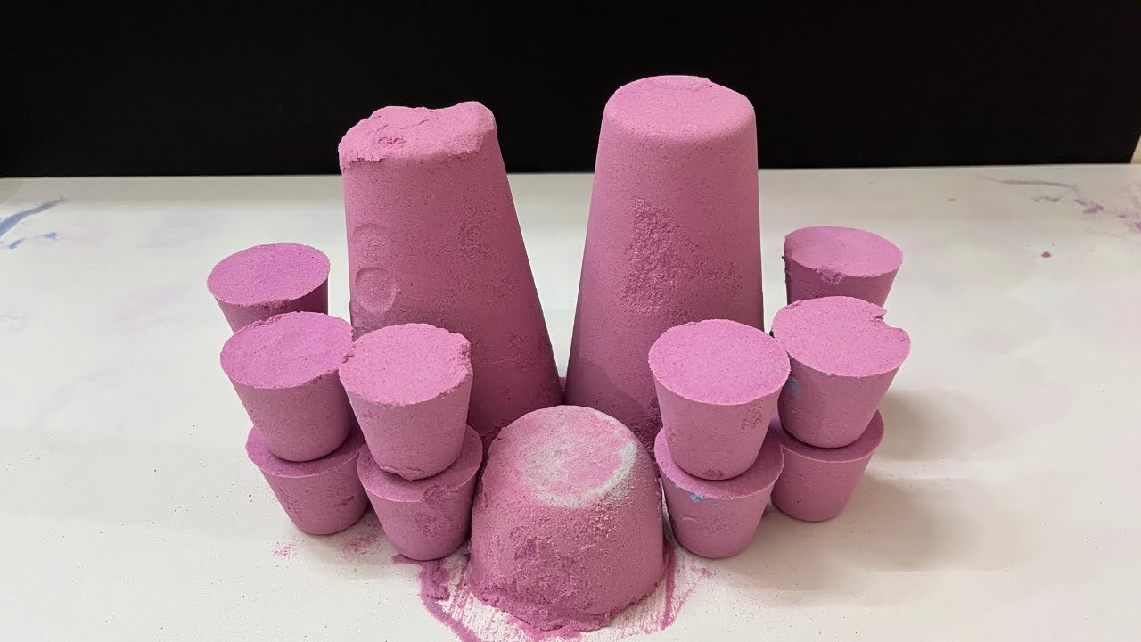 ASMR long towers | Baking soda  #asmrbakingsoda  #bakingsoda  #asmrgymchalk