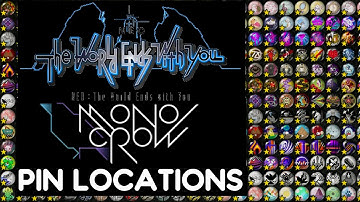 PIN LOCATIONS: MONOCROW - NEO: THE WORLD ENDS WITH YOU