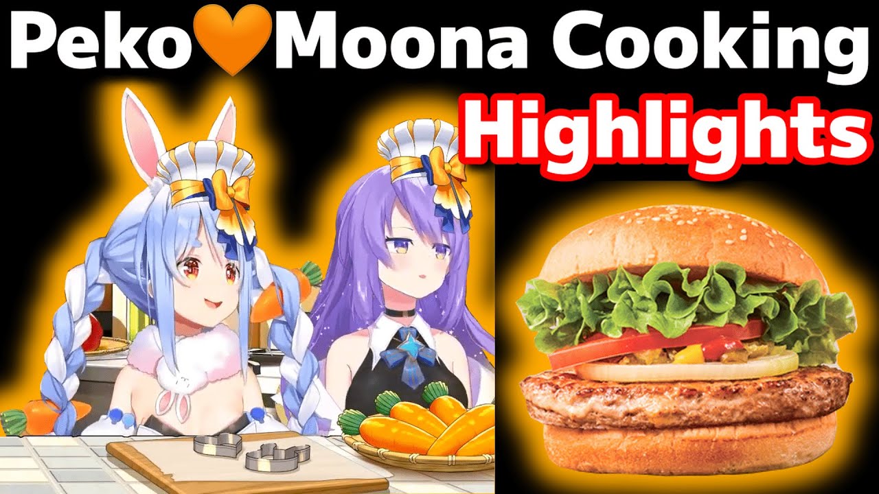 Pekora & Moona cook delicious hamburger!!【Eng sub/Hololive】