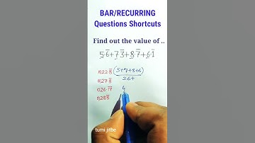 Bar Question Trick | Math Trick| Recurring Math Trick| SSC CGL GD CHSL Questions | #shorts