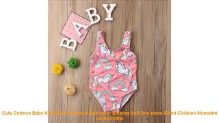 Cute Cartoon Baby Kids Girls Swimsuit Swimwear Bathing Suit One-piece