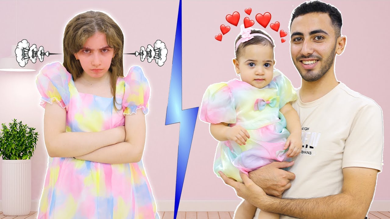 حبيبة تغار من اختها الصغيرة !