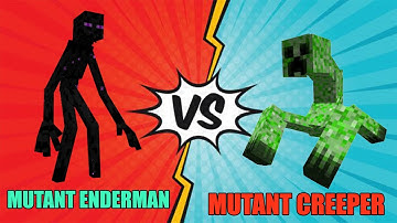 MUTANT ENDERMAN VS MUTANT CREEPER FIGHT IN MINECRAFT|MINECRAFT MOB BATTLE|
