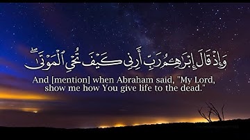 واذ قال ابراهيم ربي ارني كيف تحيي الموتى      سورة البقرة     quran karim