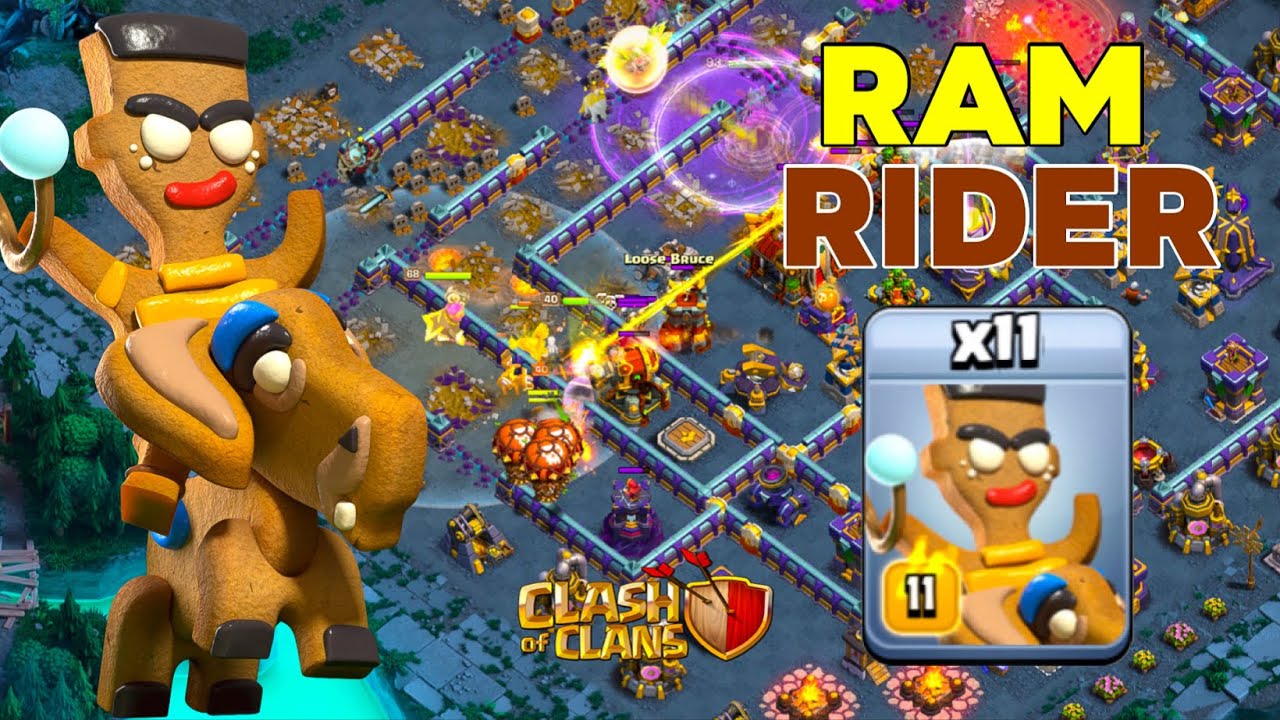 TH16 Power Play: Queen Charge Ram Rider Legend League Attack! Clash of ...