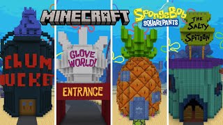 All Iconic Location in Minecraft x Spongebob DLC (PS4, PC, Mobile, Nintendo)
