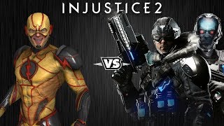 Injustice 2 - Обратный Флэш против Капитана Холода и Мистера Фриза - Intros & Clashes (rus)