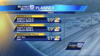 Bitter cold wind chills greet your Tuesday morning