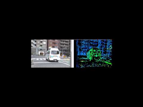 RoboVision　ステレオ視による距離画像（歩行者）