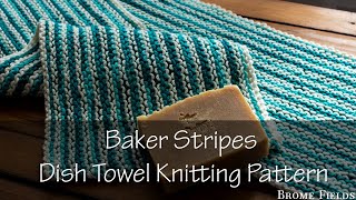 Knit a Baker Stripe Dish Towel FREE Knitting Pattern - YouTube